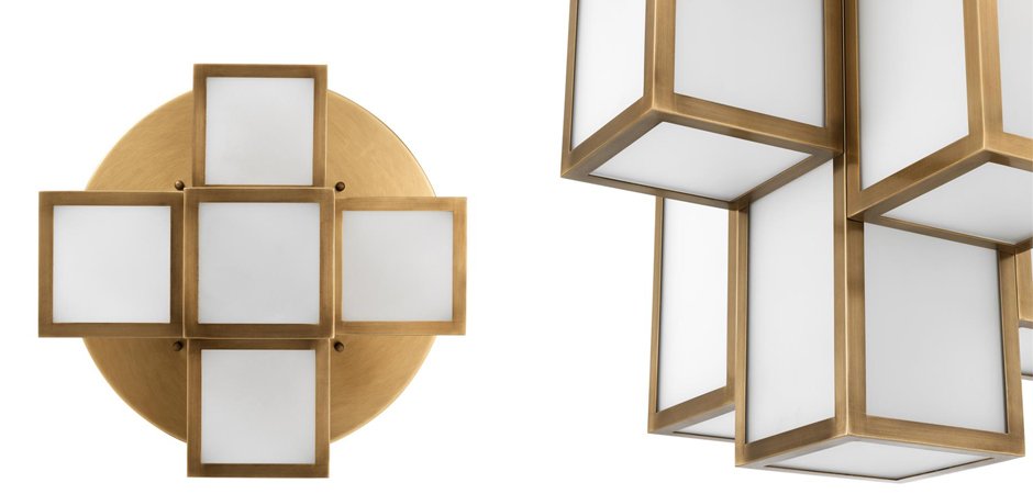 Потолочный светильник Eichholtz Ceiling Lamp Axel Antique brass Потолочный светильник Eichholtz Ceiling Lamp Axel Antique brass - Loft-Concept в Костроме