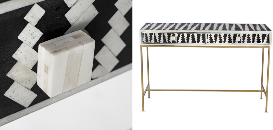Консоль Mandika Bone Inlay Console Консоль Mandika Bone Inlay Console - Loft-Concept в Костроме