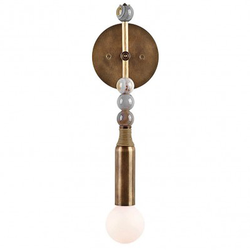 Бра TALISMAN 1 SCONCE по дизайну студии Apparatus Винтажная латунь Серый Бежево-серый Бра TALISMAN 1 SCONCE по дизайну студии Apparatus Винтажная латунь Серый Бежево-серый в Костроме | Loft Concept