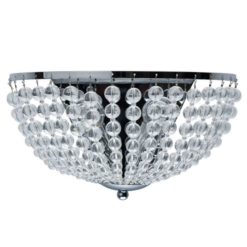 Бра Virginia Clear Beads Wall Lamp chrome Хром Прозрачное Стекло Бра Virginia Clear Beads Wall Lamp chrome Хром Прозрачное Стекло в Костроме | Loft Concept