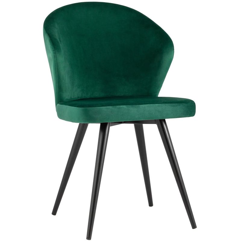 Стул Зеленый Бархат Volante Chair Зеленый Черный Стул Зеленый Бархат Volante Chair Зеленый Черный в Костроме | Loft Concept