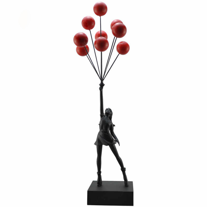 Статуэтка Flying Balloons Girl black Черный Красный Статуэтка Flying Balloons Girl black Черный Красный в Костроме | Loft Concept