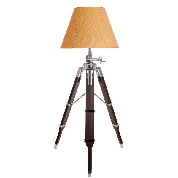 Напольная лампа Tripod Floor Lamp Бежево-серый Коричневый Напольная лампа Tripod Floor Lamp Бежево-серый Коричневый в Костроме | Loft Concept