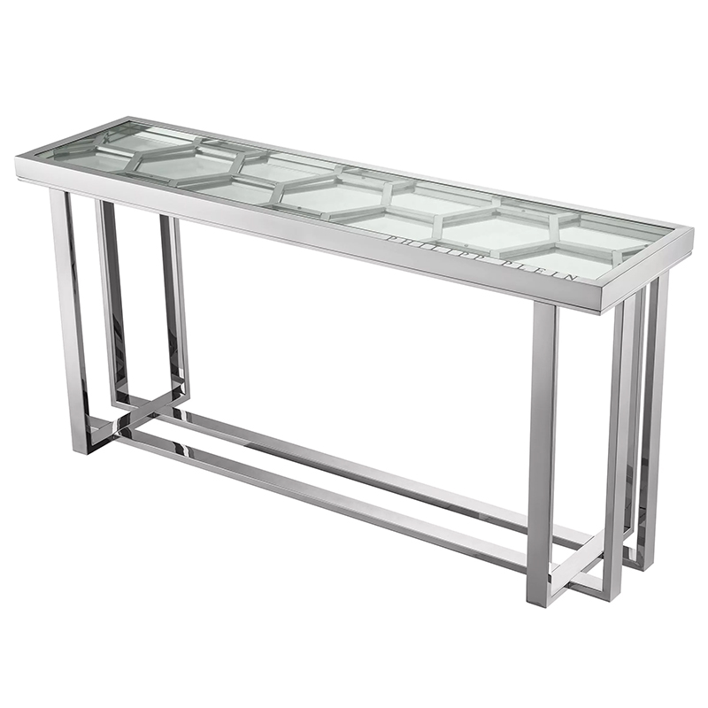 Консоль Philipp Plein Console Table Skeleton Chrome Хром Прозрачное Стекло Консоль Philipp Plein Console Table Skeleton Chrome Хром Прозрачное Стекло в Костроме | Loft Concept