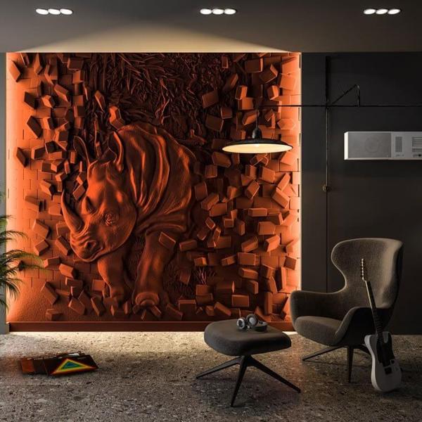 Барельеф RHINOCER Барельеф RHINOCER в Костроме | Loft Concept