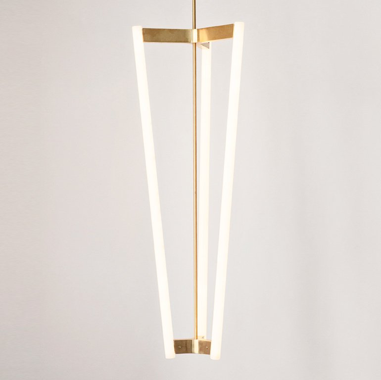 Люстра Michael Anastassiades TUBE CHANDELIER Латунь Белый Люстра Michael Anastassiades TUBE CHANDELIER Латунь Белый в Костроме | Loft Concept