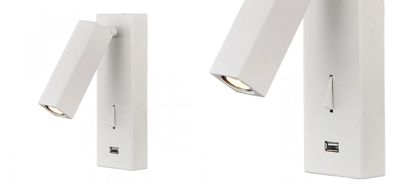 Бра Chelsom WALL LED DOCK White USB - фото