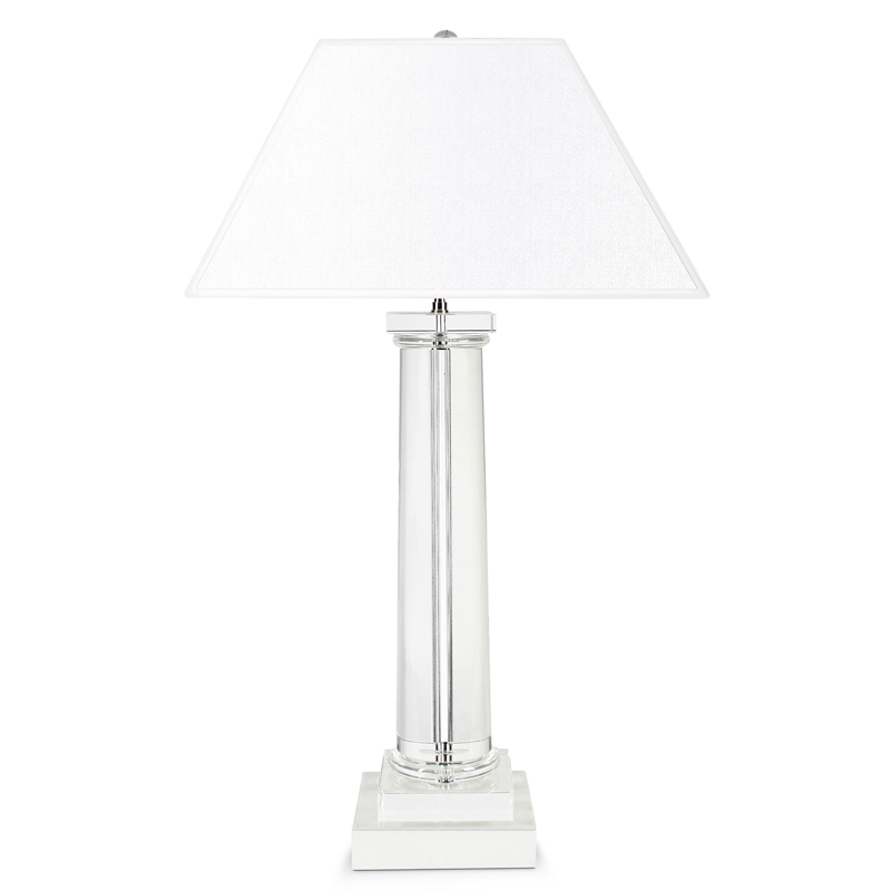 Настольная лампа Eichholtz Table Lamp Kensington Прозрачный Белый Никель Настольная лампа Eichholtz Table Lamp Kensington Прозрачный Белый Никель в Костроме | Loft Concept