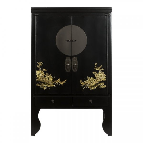 Шкаф Chinese Bird Black Черный Шкаф Chinese Bird Black Черный в Костроме | Loft Concept