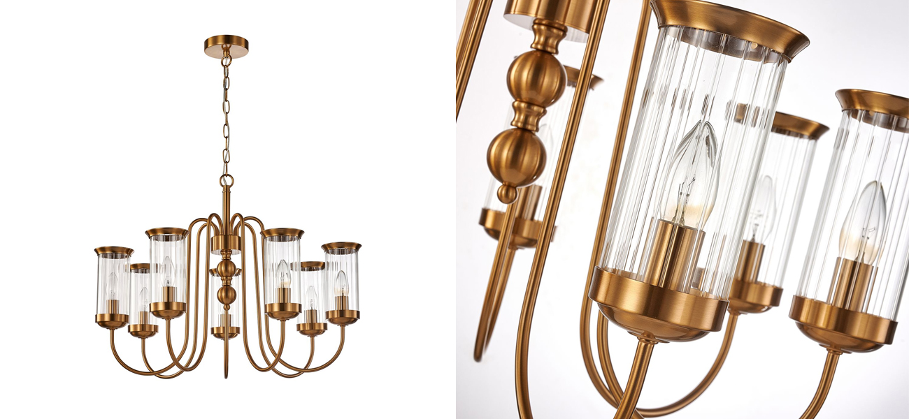 Люстра цвета античной латуни Gadoty - фото