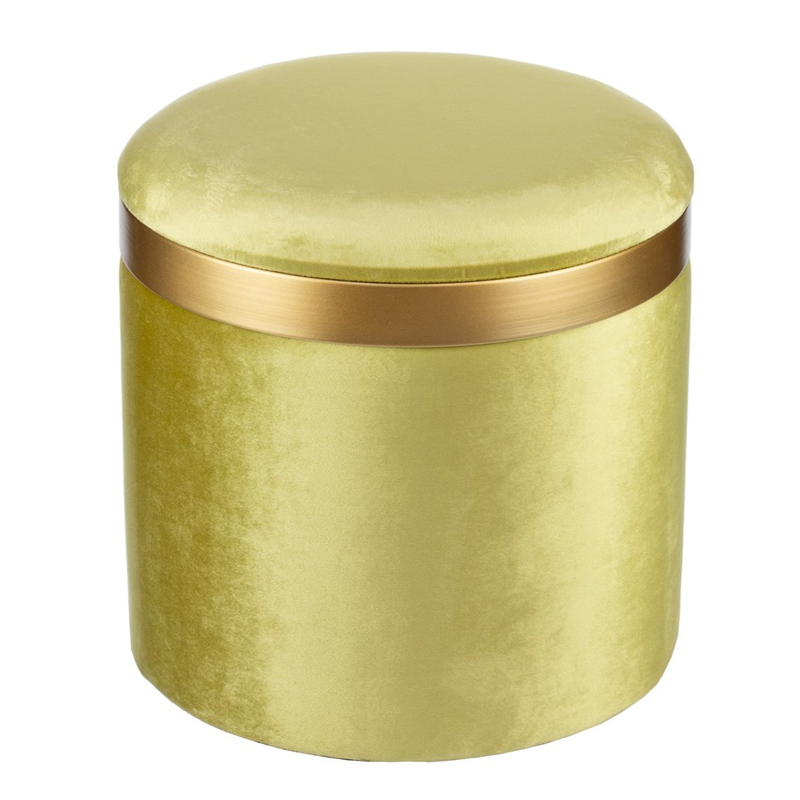 Пуф Golden Belt Pistachio фисташковый Салатовый Золотой Пуф Golden Belt Pistachio фисташковый Салатовый Золотой в Костроме | Loft Concept