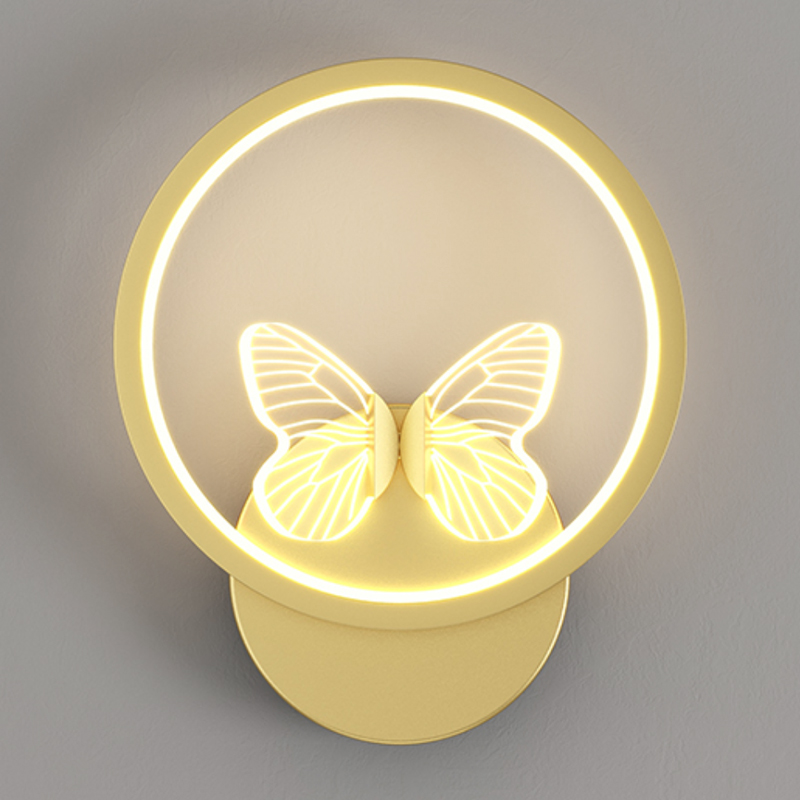 Бра Butterfly Gold Circle Wall Lamp Прозрачный Золотой Бра Butterfly Gold Circle Wall Lamp Прозрачный Золотой в Костроме | Loft Concept