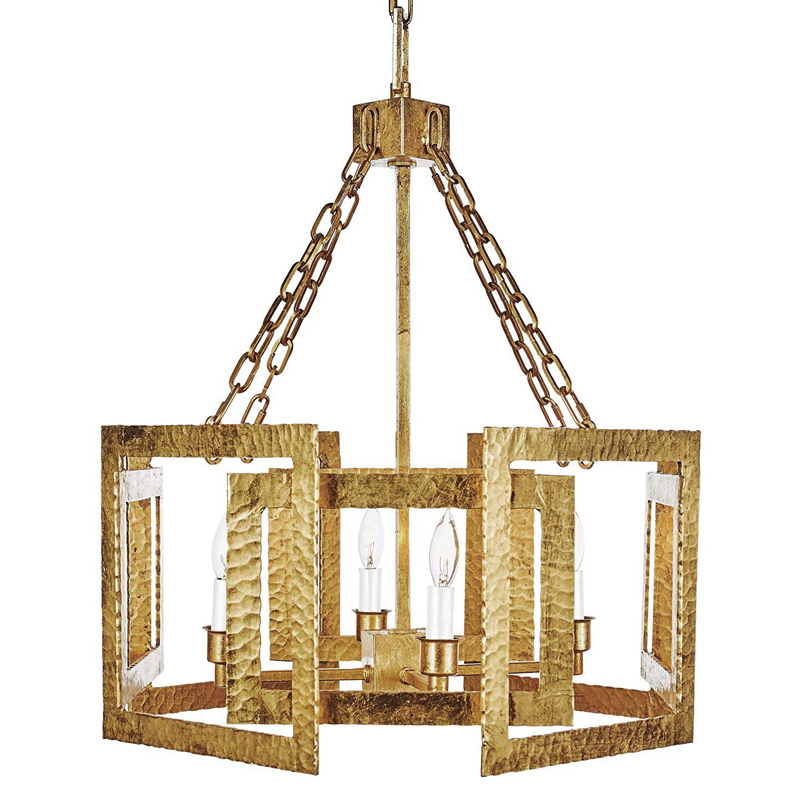Люстра Textured Cage Pendant Lamp Gold Chandelier Золотой Люстра Textured Cage Pendant Lamp Gold Chandelier Золотой в Костроме | Loft Concept