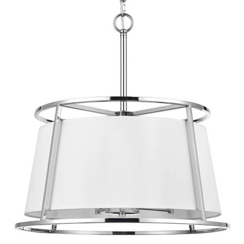 Люстра Alexis Chandelier 50 Хром Белый Люстра Alexis Chandelier 50 Хром Белый в Костроме | Loft Concept