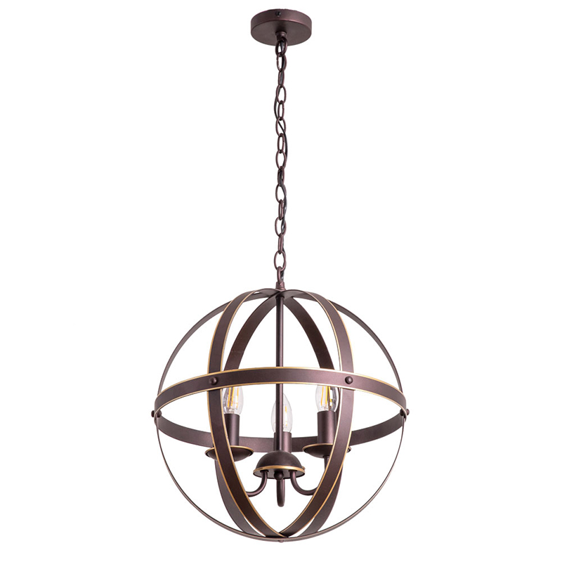 Люстра Brown Stripes Ball Шоколад Люстра Brown Stripes Ball Шоколад в Костроме | Loft Concept