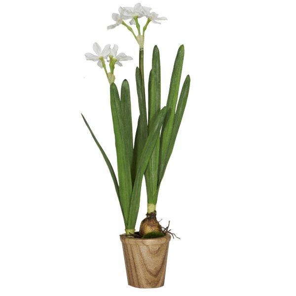 Декоративный искусственный цветок Daffodil Bulbs Белый Зеленый Декоративный искусственный цветок Daffodil Bulbs Белый Зеленый в Костроме | Loft Concept