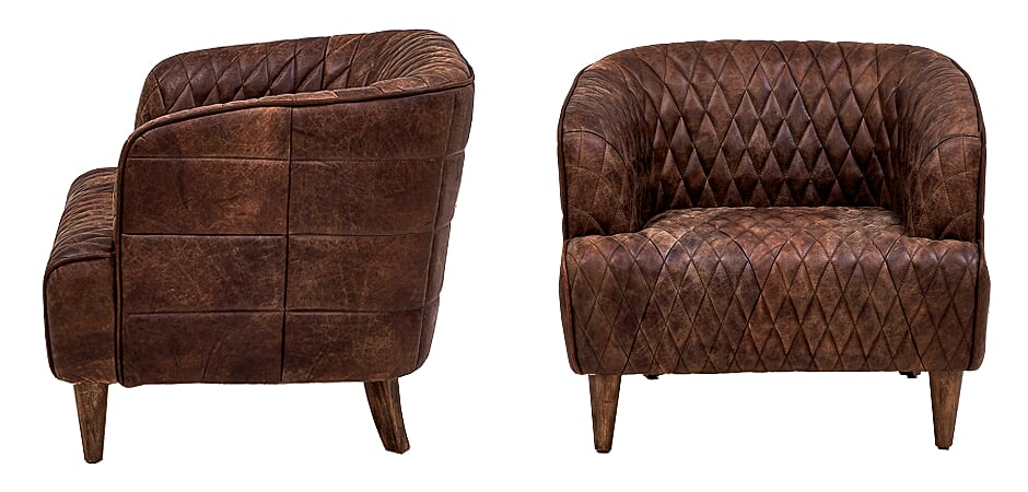 Philadelphia Armchair Кресло из Коричневой Винтажной Кожи Philadelphia Armchair Кресло из Коричневой Винтажной Кожи - Loft-Concept в Костроме