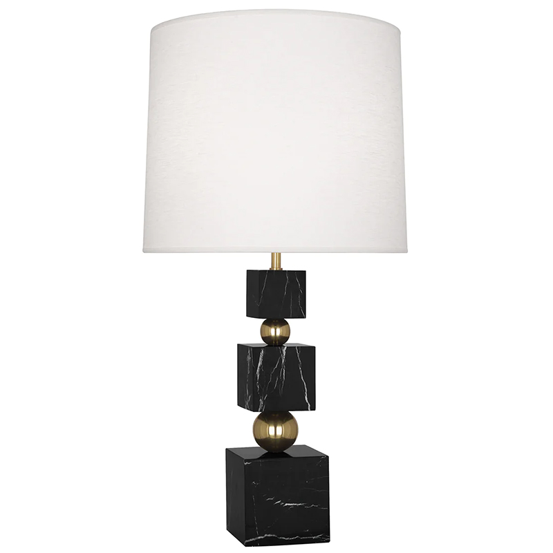 Настольная лампа Totem Table Lamp Black Marble Глянцевое золото Черный Мрамор Nero Белый Настольная лампа Totem Table Lamp Black Marble Глянцевое золото Черный Мрамор Nero Белый в Костроме | Loft Concept