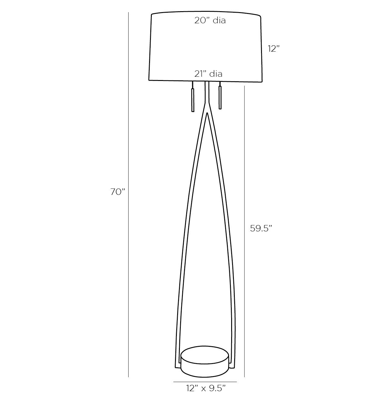 Торшер Arteriors KENNA FLOOR LAMP Торшер Arteriors KENNA FLOOR LAMP в Костроме