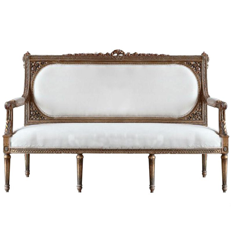 Диван VERSAL Loveseat Sofa ivory ( слоновая кость ) Дерево Акация Диван VERSAL Loveseat Sofa ivory ( слоновая кость ) Дерево Акация в Костроме | Loft Concept