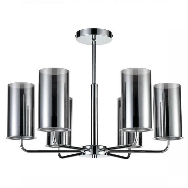 Люстра Honnor Chandelier chrome Хром Серый (Gray) Люстра Honnor Chandelier chrome Хром Серый (Gray) в Костроме | Loft Concept