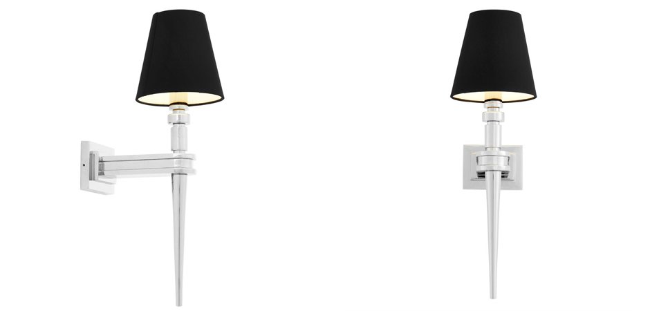 Бра Wall Lamp Waterloo Single Nickel Бра Wall Lamp Waterloo Single Nickel - Loft-Concept в Костроме