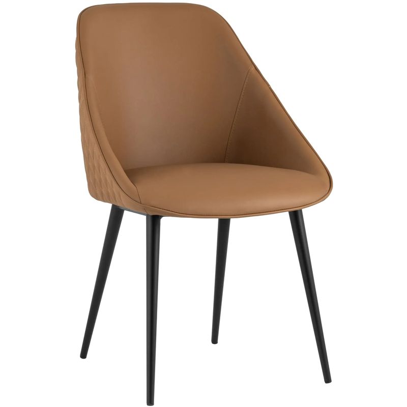 Стул Miruna Chair Коричневая Экокожа Коричневый Черный Стул Miruna Chair Коричневая Экокожа Коричневый Черный в Костроме | Loft Concept