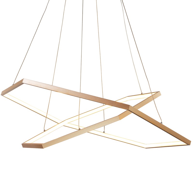 Люстра Hexagon Horizontal Double Золотой Люстра Hexagon Horizontal Double Золотой в Костроме | Loft Concept