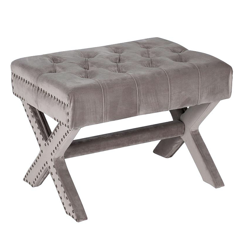 Пуф X Bench Capitone Beige Бежево-серый Пуф X Bench Capitone Beige Бежево-серый в Костроме | Loft Concept