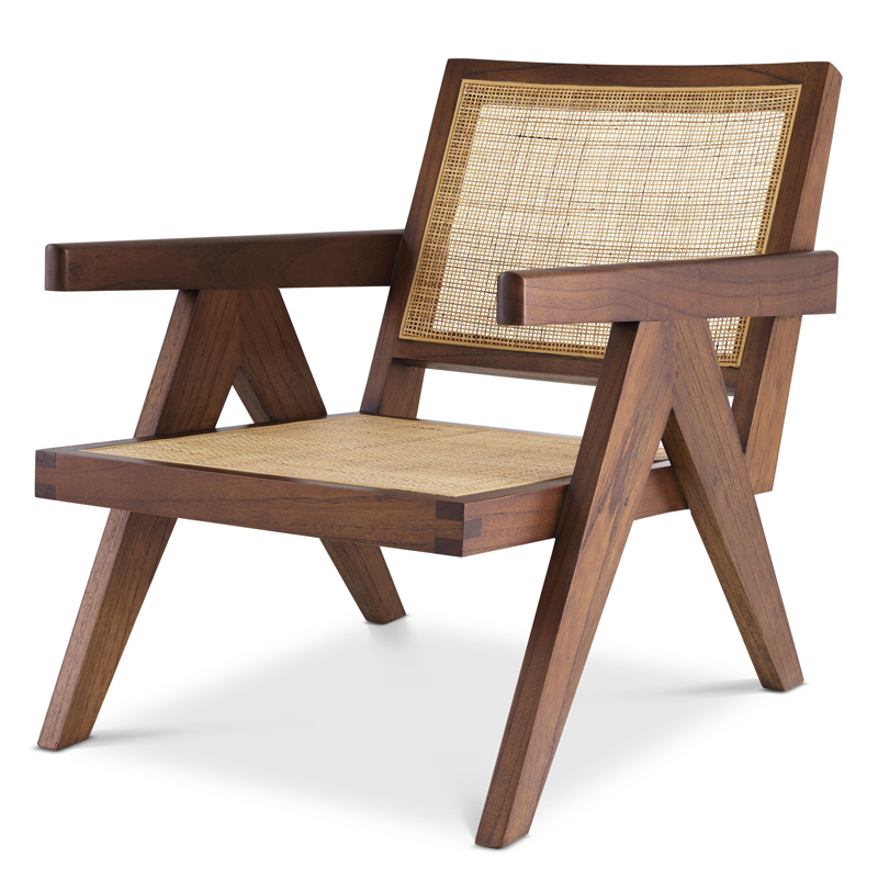 Кресло Eichholtz Chair Aristide brown Коричневый Бежевый Кресло Eichholtz Chair Aristide brown Коричневый Бежевый в Костроме | Loft Concept