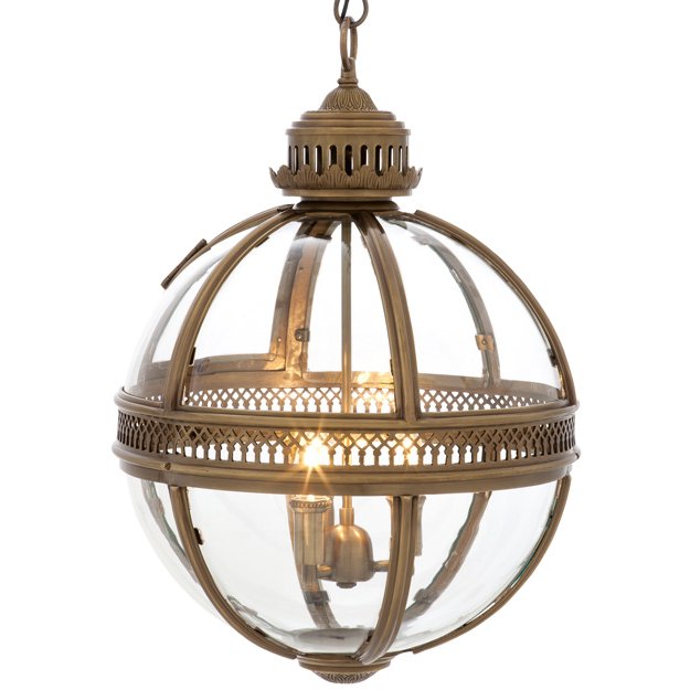 Люстра Lantern Residential Brass M Латунь Прозрачное Стекло Люстра Lantern Residential Brass M Латунь Прозрачное Стекло в Костроме | Loft Concept