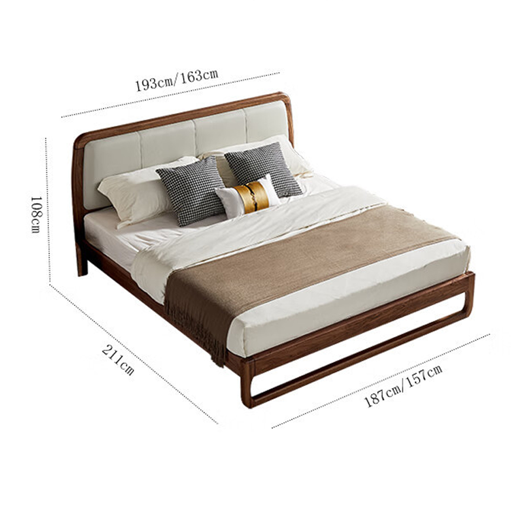 Кровать двуспальная с деревянным каркасом и мягким изголовьем Walnut Bed Кровать двуспальная с деревянным каркасом и мягким изголовьем Walnut Bed в Костроме