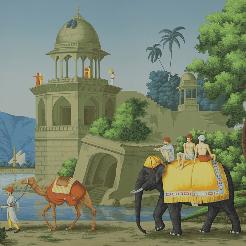 Обои ручная роспись Early Views of India Dufour on scenic paper Обои ручная роспись Early Views of India Dufour on scenic paper в Костроме | Loft Concept
