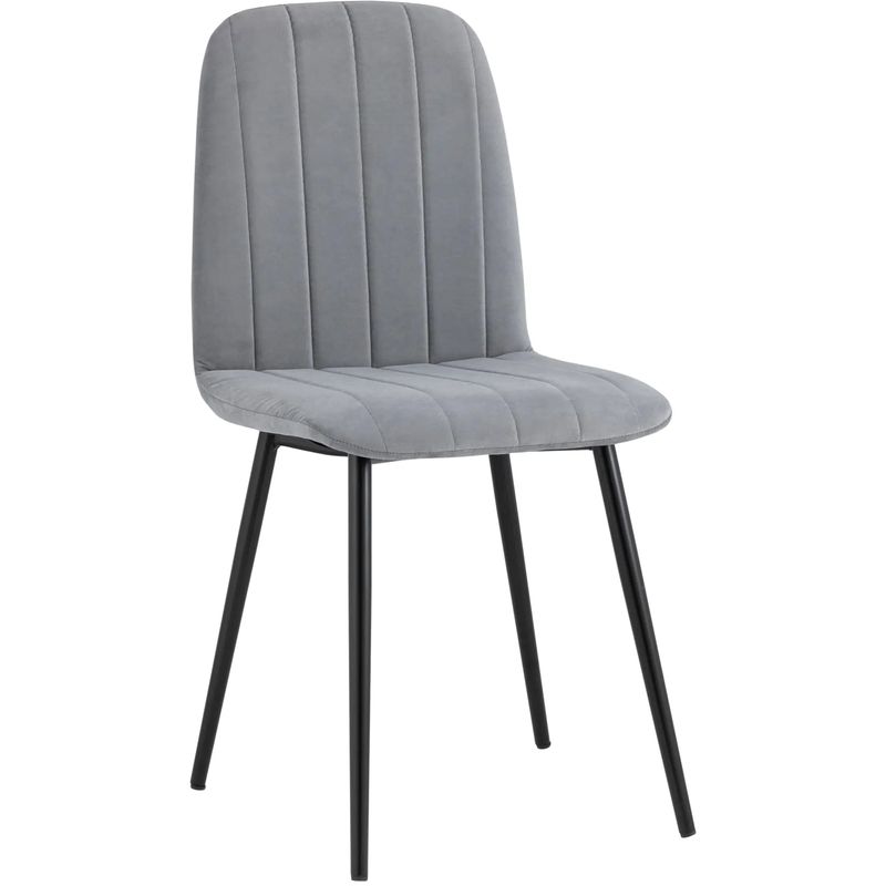 Стул Easy Chair Велюр Серый цвет Серый Черный Стул Easy Chair Велюр Серый цвет Серый Черный в Костроме | Loft Concept