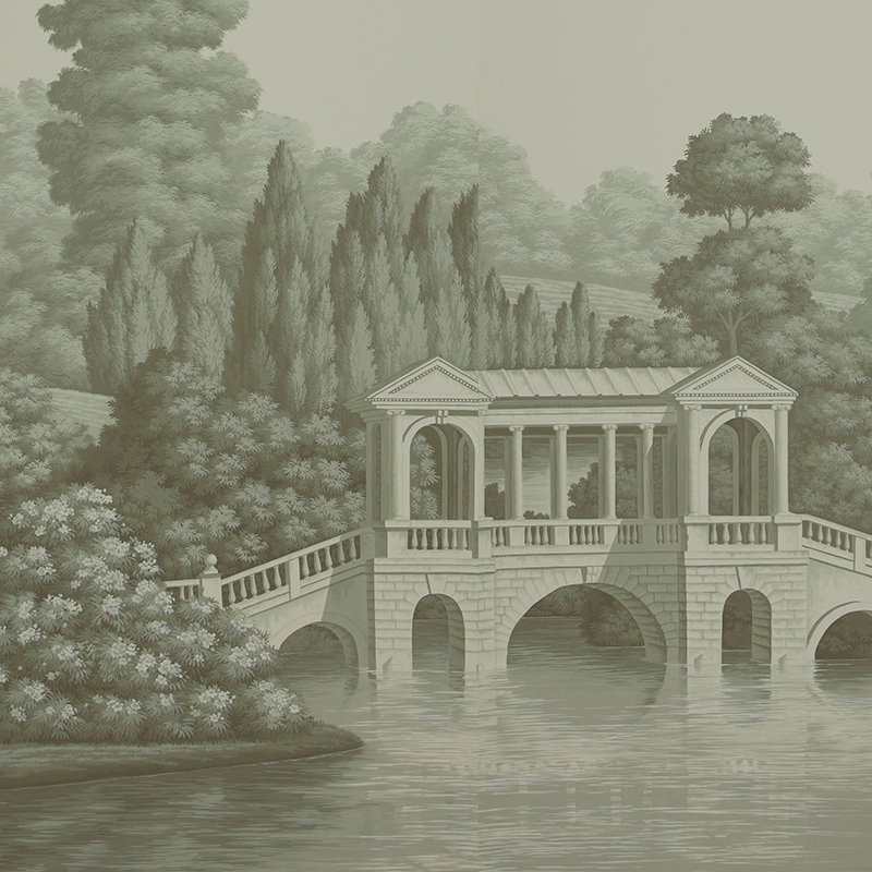 Обои ручная роспись English Landscape Crystal Grey on scenic paper Обои ручная роспись English Landscape Crystal Grey on scenic paper в Костроме | Loft Concept