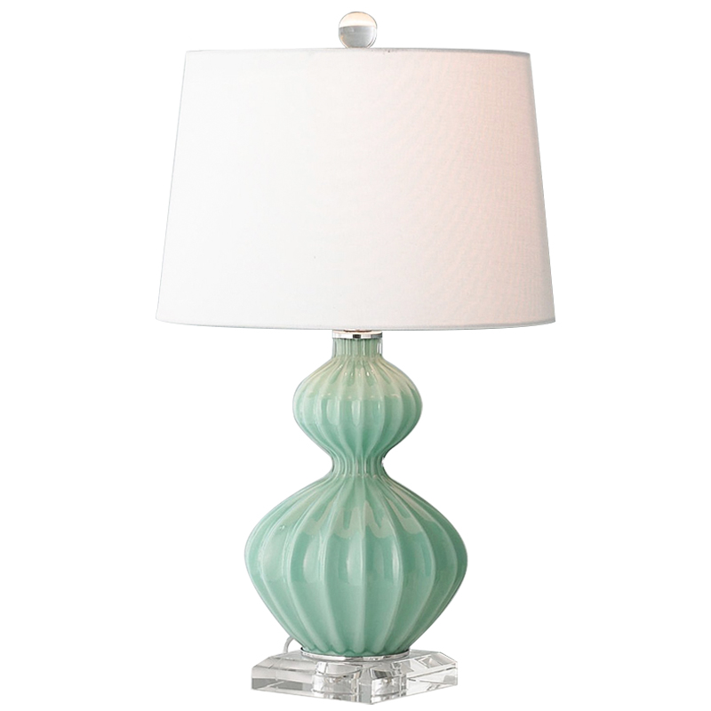 Настольная лампа Loraine Green Table lamp Античный зеленый Настольная лампа Loraine Green Table lamp Античный зеленый в Костроме | Loft Concept