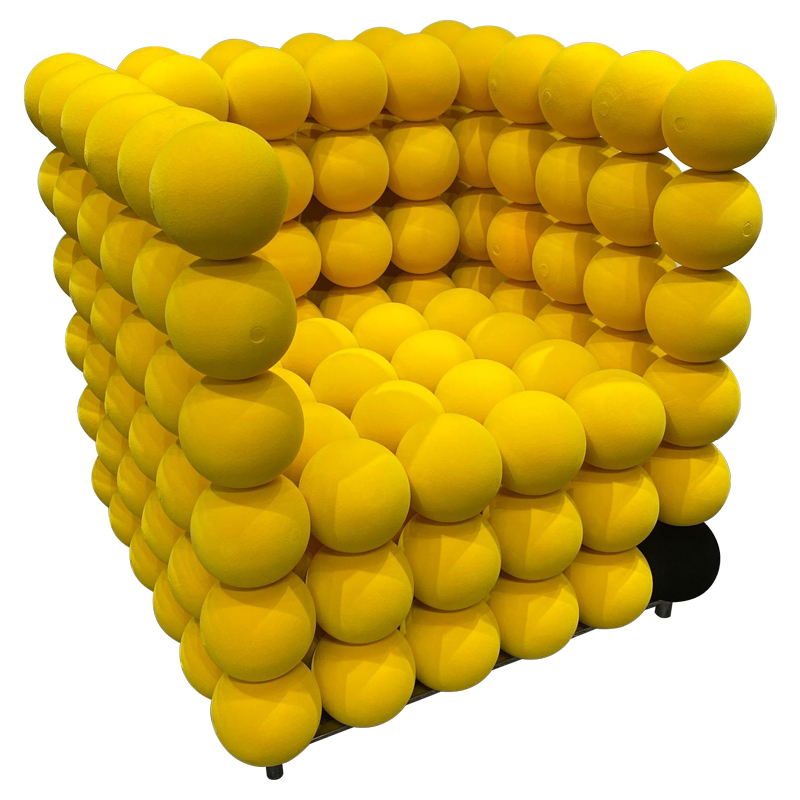 Дизайнерское Кресло Yellow Balls Armchair Желтый Черный Хром Дизайнерское Кресло Yellow Balls Armchair Желтый Черный Хром в Костроме | Loft Concept