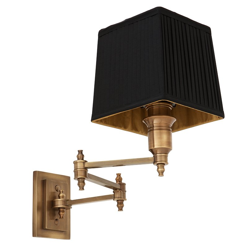 Бра Wall Lamp Lexington Swing Brass+Black Латунь Античная полированная Черный Бра Wall Lamp Lexington Swing Brass+Black Латунь Античная полированная Черный в Костроме | Loft Concept