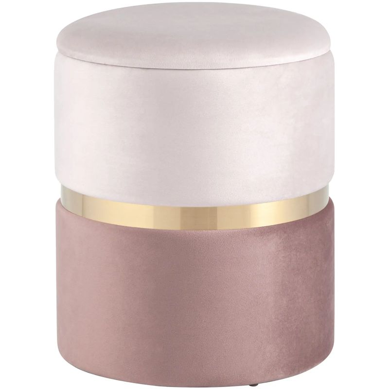 Пуф с ящиком Duo светлый розовый Glossy Velor Розовый пастельный Пуф с ящиком Duo светлый розовый Glossy Velor Розовый пастельный в Костроме | Loft Concept