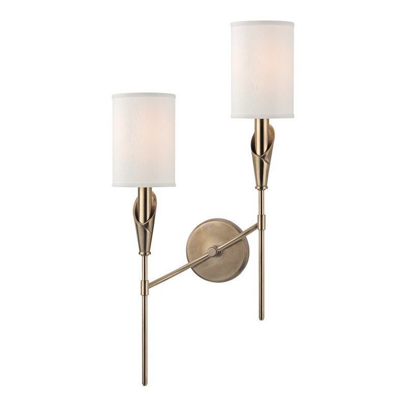 Настенный светильник Wall Sconce TATE 1312L-AGB Латунь Белый Настенный светильник Wall Sconce TATE 1312L-AGB Латунь Белый в Костроме | Loft Concept