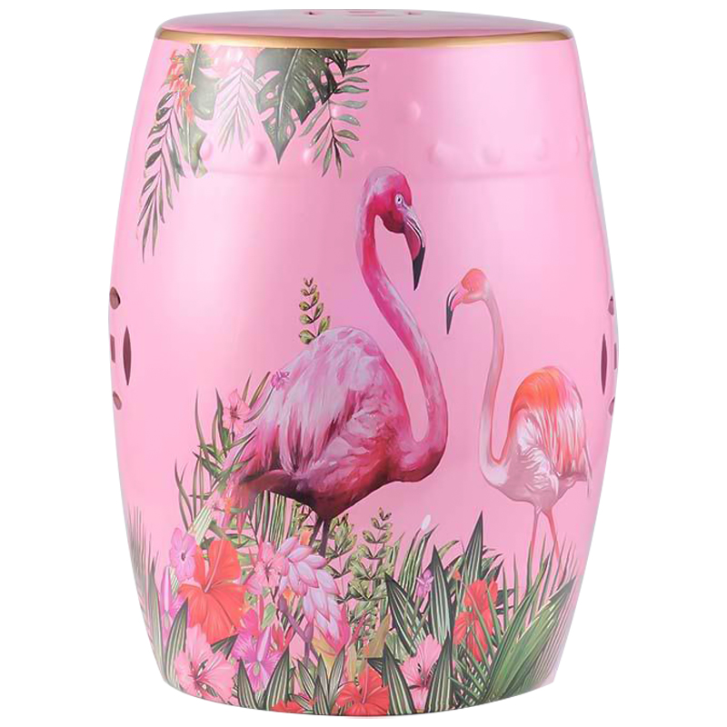 Керамический табурет Flamingo Tropical Animal Ceramic Stool Pink Розовый Зеленый Керамический табурет Flamingo Tropical Animal Ceramic Stool Pink Розовый Зеленый в Костроме | Loft Concept