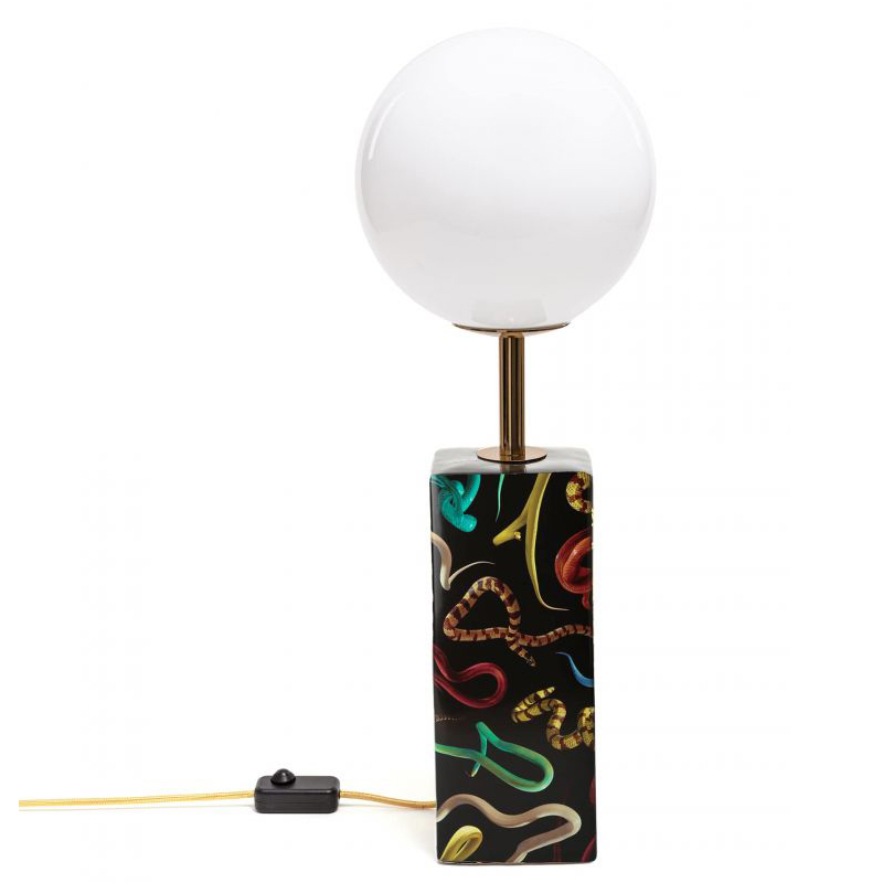 Настольная лампа Seletti Table Lamp Snakes Черный Белый Мульти Настольная лампа Seletti Table Lamp Snakes Черный Белый Мульти в Костроме | Loft Concept