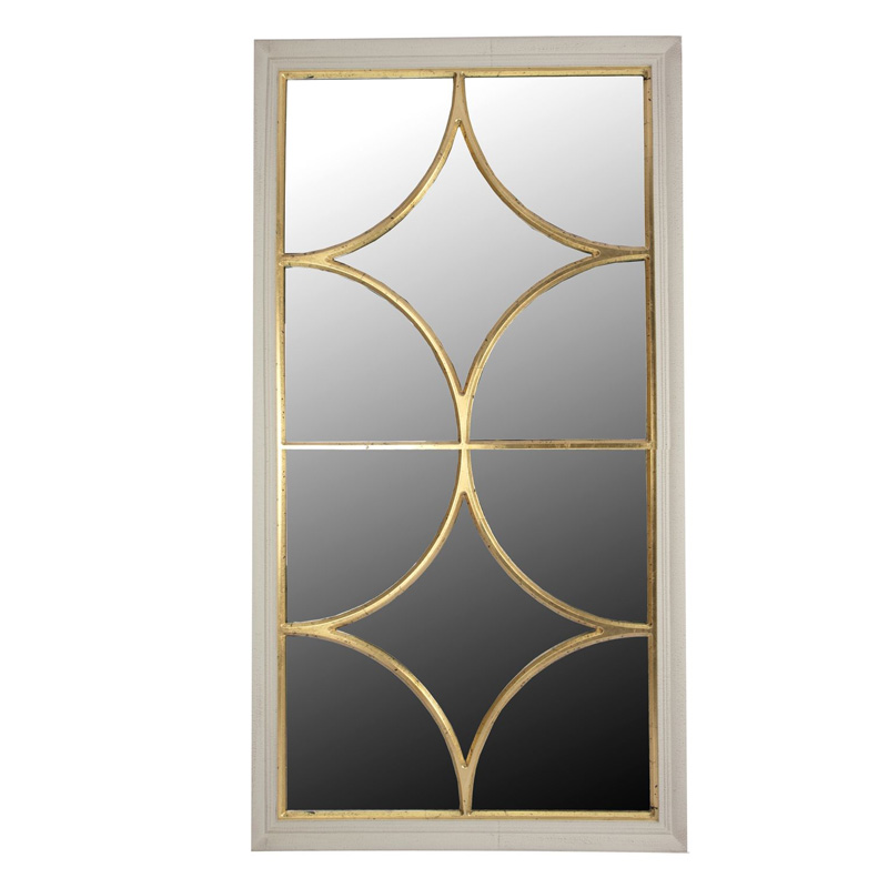 Зеркало Ferrand Mirror Window Белый Золотой Зеркало Ferrand Mirror Window Белый Золотой в Костроме | Loft Concept
