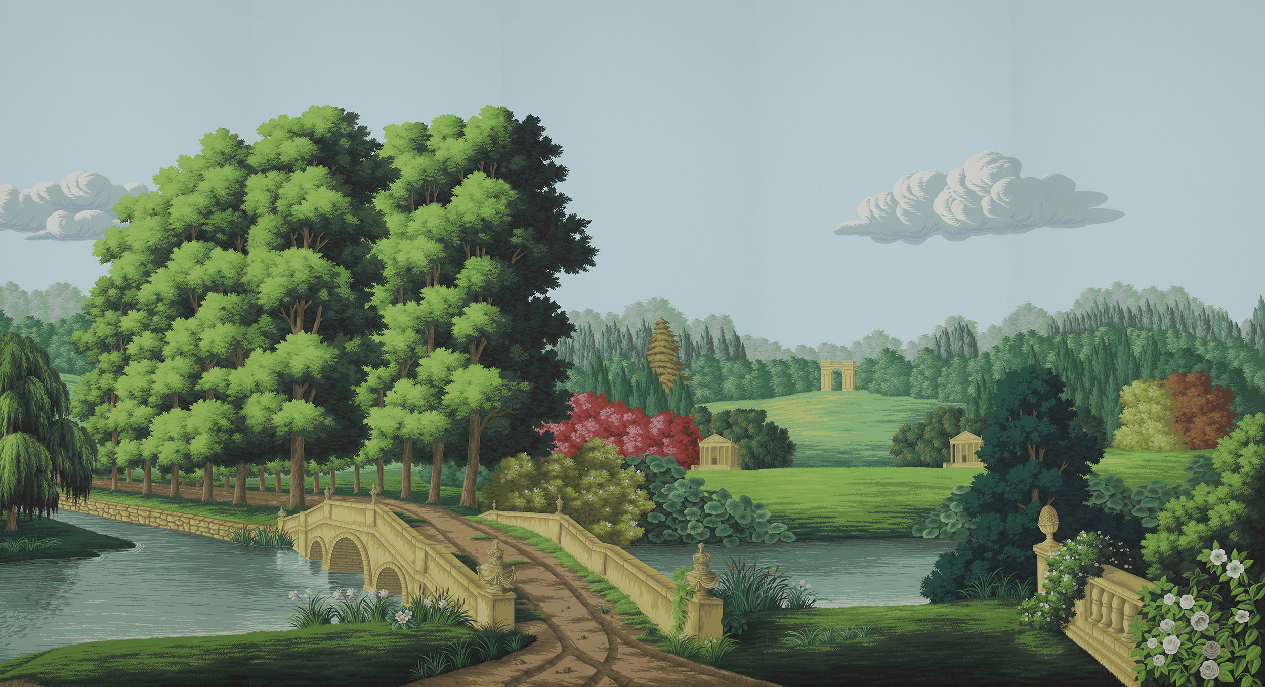 Обои ручная роспись English Landscape Gainsborough on scenic paper Обои ручная роспись English Landscape Gainsborough on scenic paper - постер Loft-Concept в Костроме