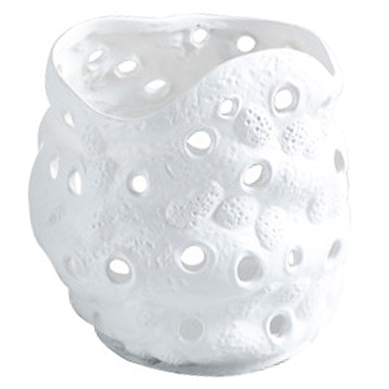 Ваза белая Rie White Vase S Белый Ваза белая Rie White Vase S Белый в Костроме | Loft Concept