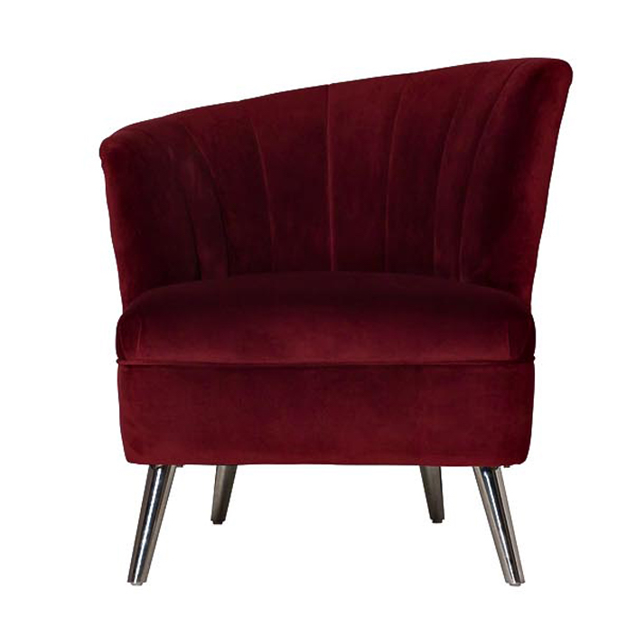 Кресло Moore Armchair Бургундский красный Нержавеющая сталь Кресло Moore Armchair Бургундский красный Нержавеющая сталь в Костроме | Loft Concept