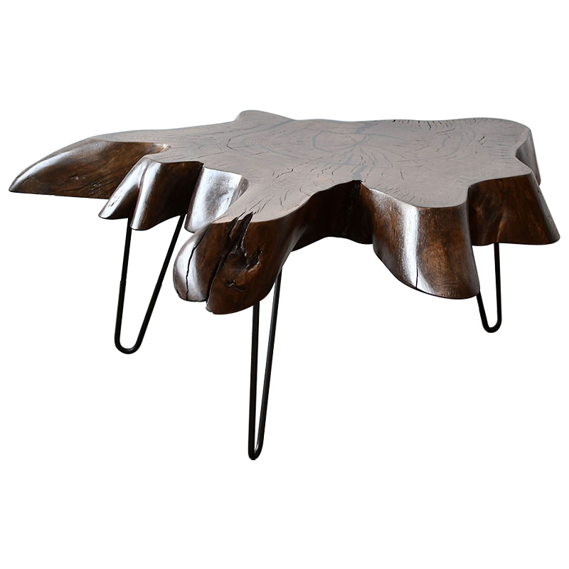 Кофейный стол Tallulah Industrial Metal Rust Coffee Table Коричневый Черный Кофейный стол Tallulah Industrial Metal Rust Coffee Table Коричневый Черный в Костроме | Loft Concept