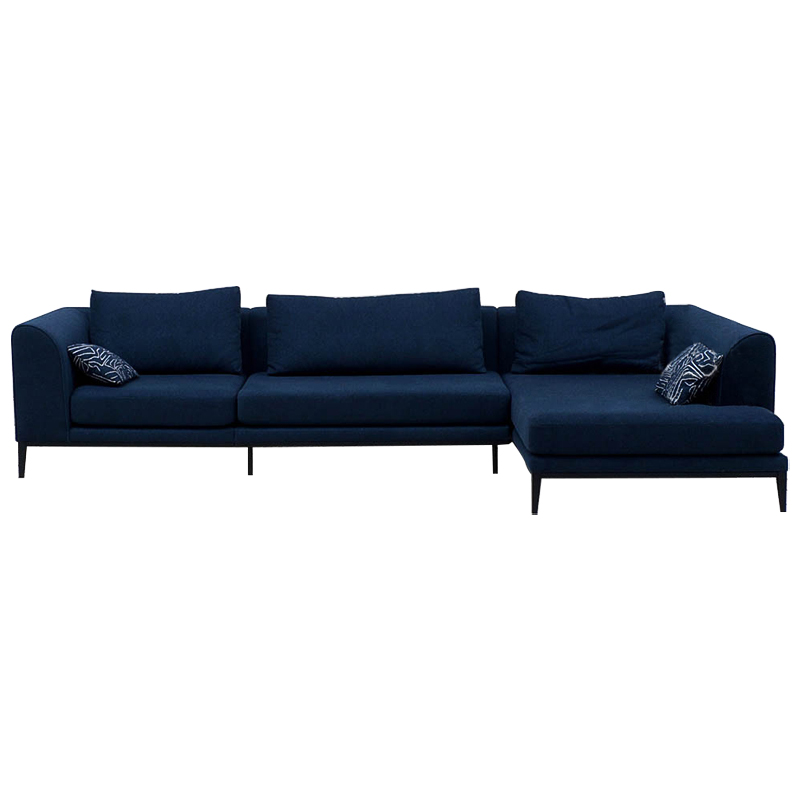 Угловой диван Ferguson Deep Blue Sofa Темно-синий Угловой диван Ferguson Deep Blue Sofa Темно-синий в Костроме | Loft Concept
