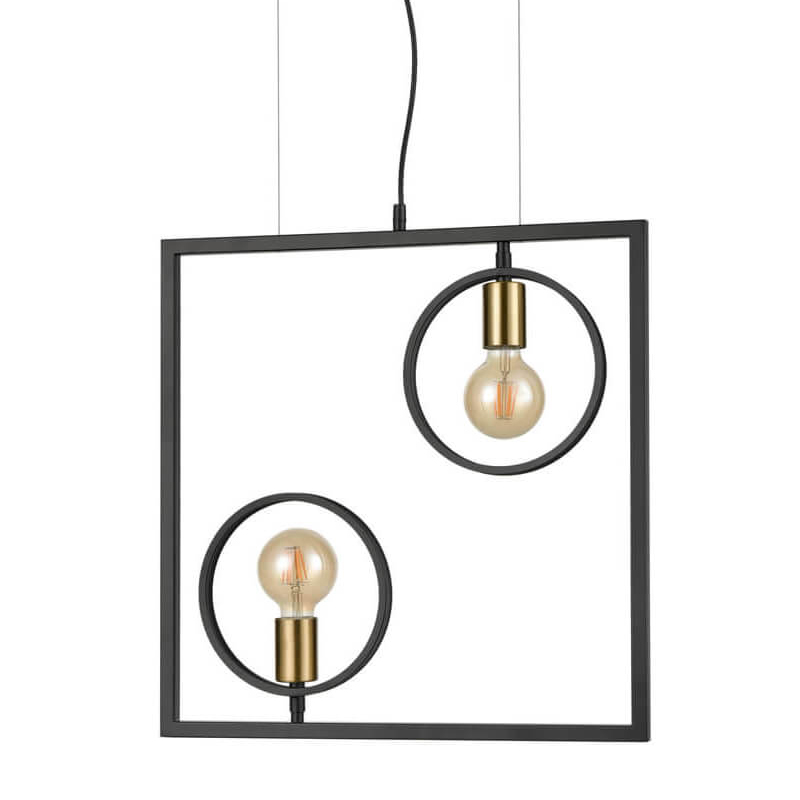 Люстра Loft Rings Ligh 2 Черный Золотой Люстра Loft Rings Ligh 2 Черный Золотой в Костроме | Loft Concept