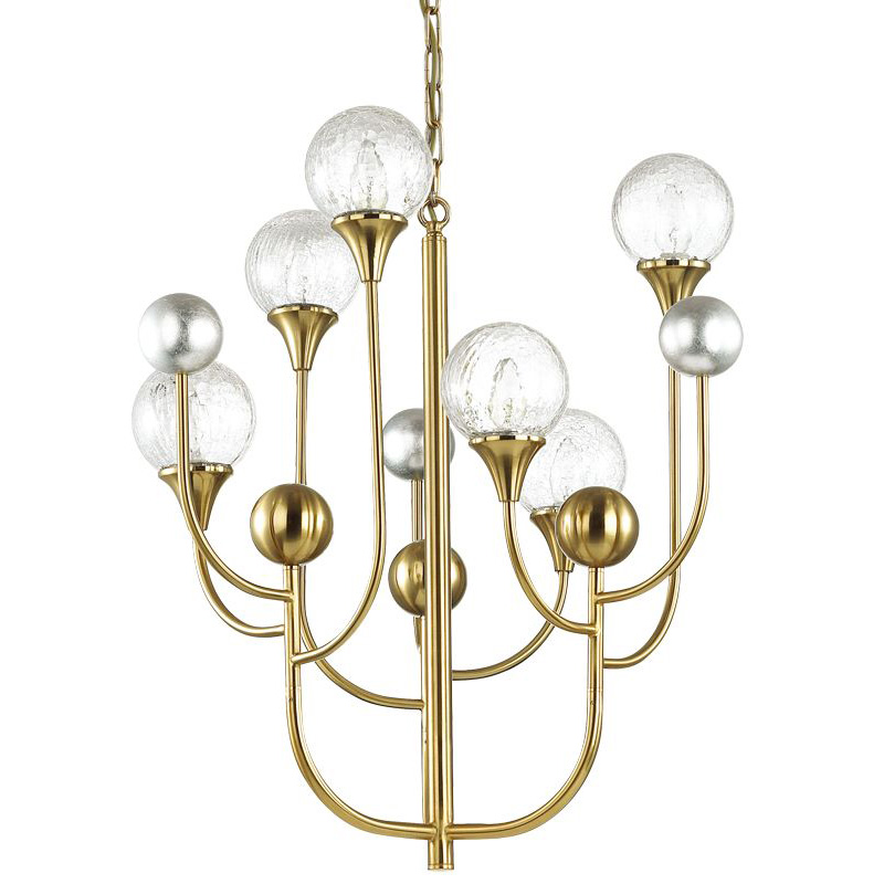 Люстра Benniga Chandelier 6 Золотой Прозрачный (Transparent) Люстра Benniga Chandelier 6 Золотой Прозрачный (Transparent) в Костроме | Loft Concept